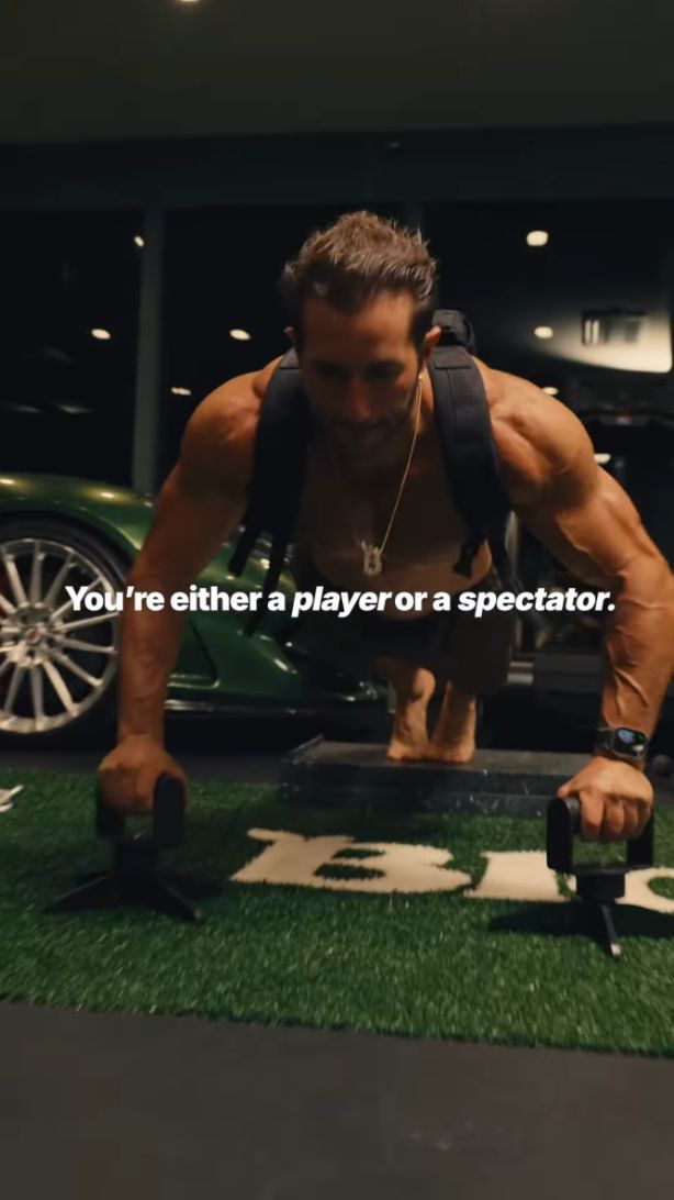 Greg LaV reel: caption "You're either a player or a spectator." with two words in heavy italic